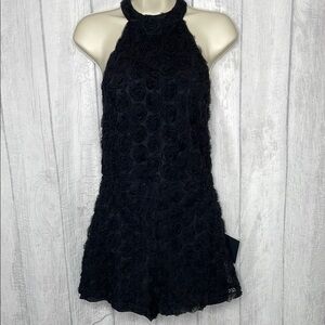 Lulas Elegant Black Halter Romper.